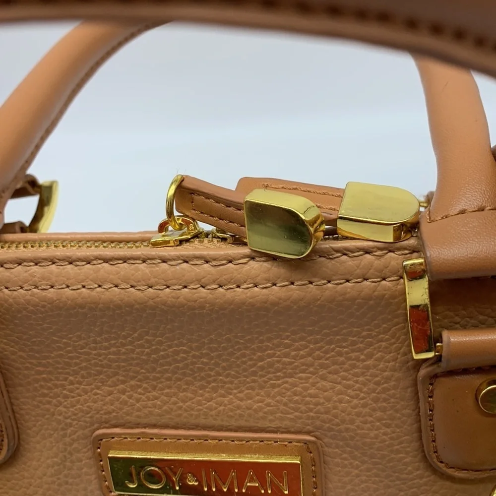 Joy & Iman Tan Leather  Satchel , A Y2K Treasure